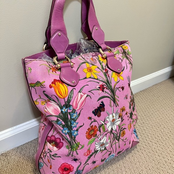 Gucci floral large canvas tote - Picture 12 of 16